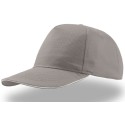 Casquette 5 panneaux en coton avec liseré sur la visière, 160 g/m²