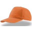 Casquette 5 panneaux en coton avec liseré sur la visière, 160 g/m²