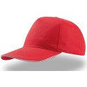 Casquette 5 panneaux en coton avec liseré sur la visière, 160 g/m²