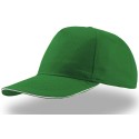 Casquette 5 panneaux en coton avec liseré sur la visière, 160 g/m²