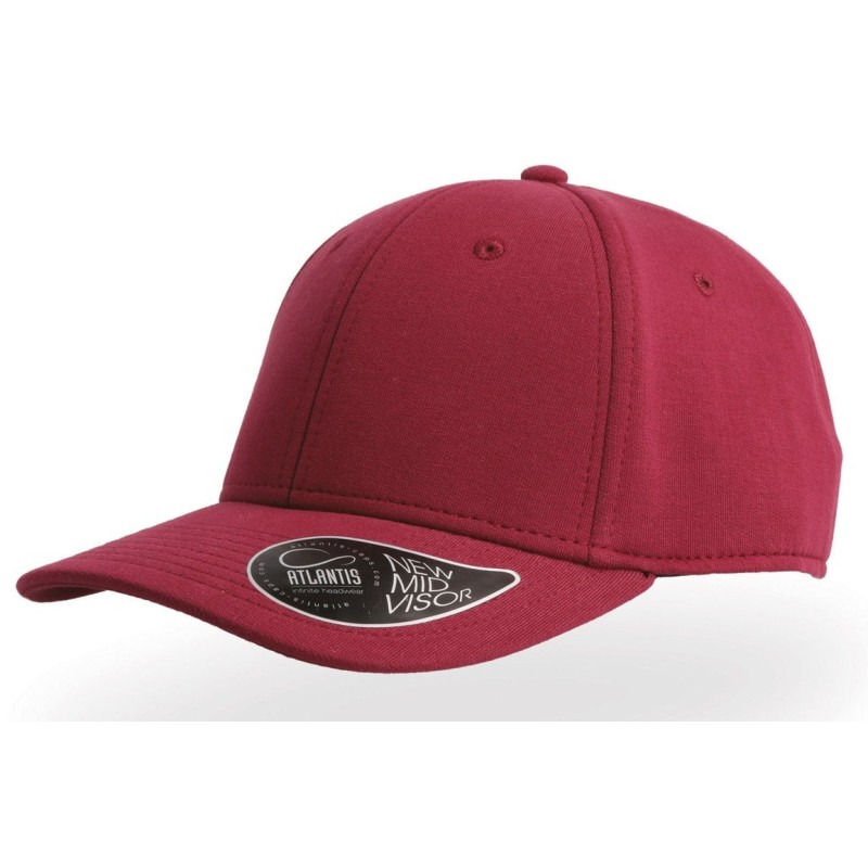 Casquette en jersey avec 8 coutures sur la visière mid-visor