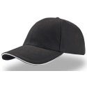 Casquette 6 panneaux bicolore en coton avec liseré sur la visière