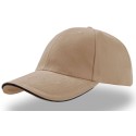 Casquette 6 panneaux bicolore en coton avec liseré sur la visière