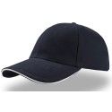 Casquette 6 panneaux bicolore en coton avec liseré sur la visière