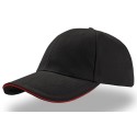 Casquette 6 panneaux bicolore en coton avec liseré sur la visière