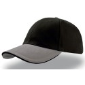 Casquette 6 panneaux bicolore en coton avec liseré sur la visière