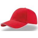 Casquette 6 panneaux bicolore en coton avec liseré sur la visière