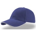Casquette 6 panneaux bicolore en coton avec liseré sur la visière