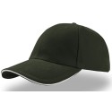 Casquette 6 panneaux bicolore en coton avec liseré sur la visière