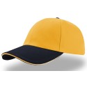 Casquette 6 panneaux bicolore en coton avec liseré sur la visière