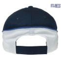 Casquette racing 6 panneaux bicolore, fermeture velcro