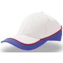 Casquette racing 6 panneaux bicolore, fermeture velcro