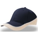 Casquette racing 6 panneaux bicolore, fermeture velcro