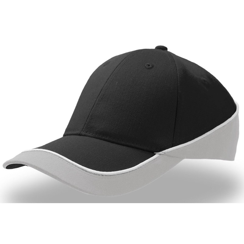 Casquette racing 6 panneaux bicolore, fermeture velcro