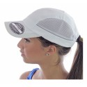 Casquette running avec maille filet et liseré réfléchissant