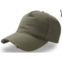 Casquette 5 panneaux effet vintage délavée et visière usée