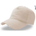 Casquette 5 panneaux effet vintage délavée et visière usée