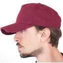 Casquette 5 panneaux effet vintage délavée et visière usée