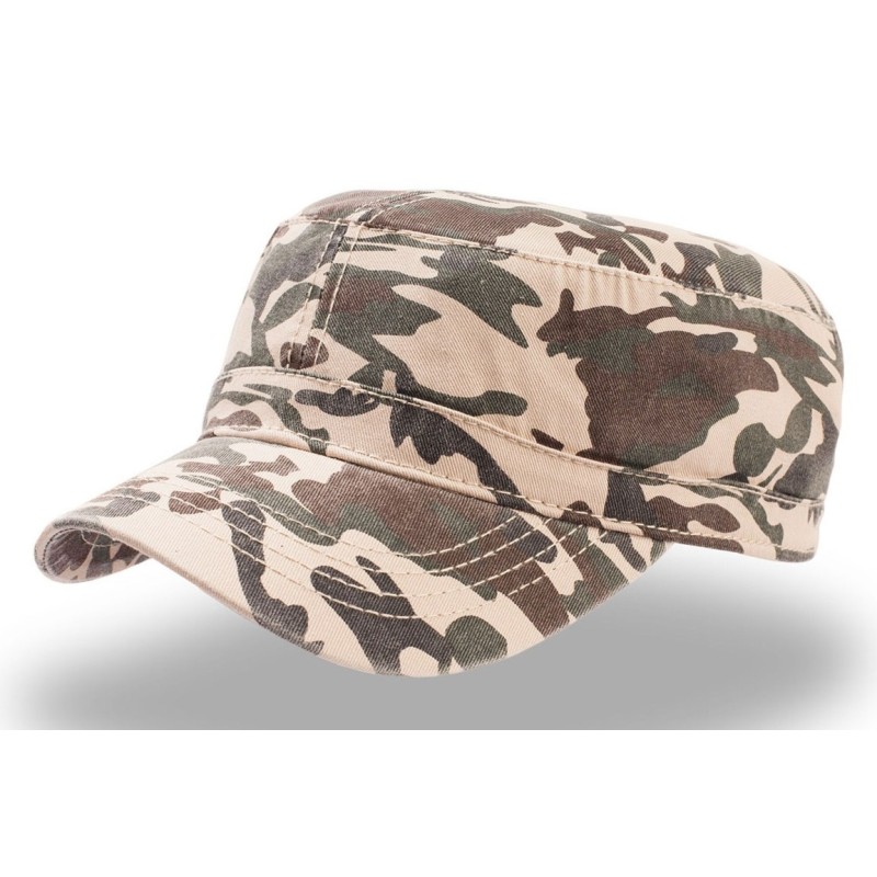 Casquette militaire délavée en coton chino, visière incurvée