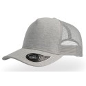 Casquette trucker 5 panneaux en jersey et maille filet, visière mid-visor