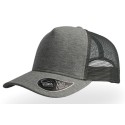 Casquette trucker 5 panneaux en jersey et maille filet, visière mid-visor