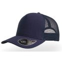 Casquette trucker 5 panneaux en jersey et maille filet, visière mid-visor