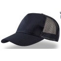 Casquette trucker 5 panneaux maille filet avec visière en coton