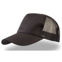 Casquette trucker 5 panneaux maille filet avec visière en coton