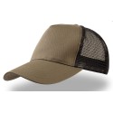 Casquette trucker 5 panneaux maille filet avec visière en coton