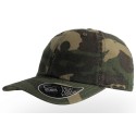 Casquette 6 panneaux en coton twill chino, visière mid-visor