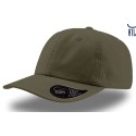 Casquette 6 panneaux en coton twill chino, visière mid-visor