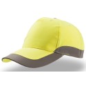 Casquette 5 panneaux haute visibilité avec bande réfléchissante