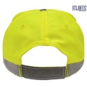 Casquette 5 panneaux haute visibilité avec bande réfléchissante