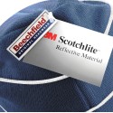 Bonnet acrylique avec rabat, bandes réfléchissantes, maille doublée