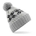 Bonnet acrylique, motif jacquard avec pompon