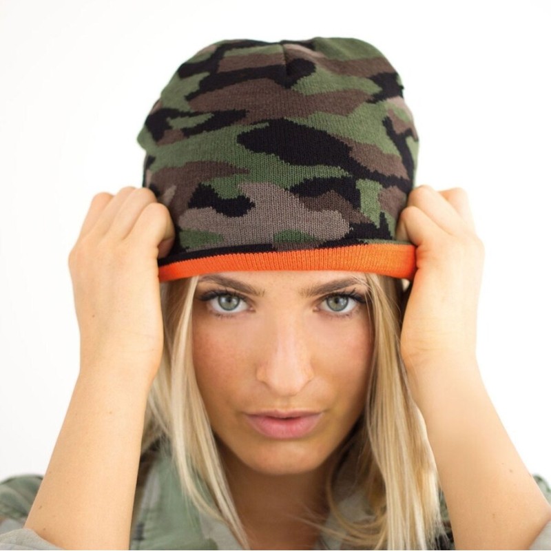 Bonnet camouflage réversible double épaisseur