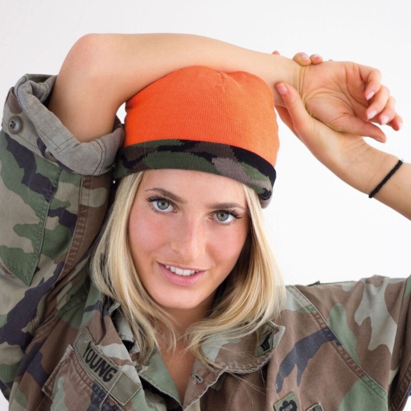 Bonnet camouflage réversible double épaisseur