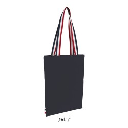 Tote bag avec anses tricolore en coton canvas, 235 g/m²