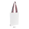 Tote bag avec anses tricolore en coton canvas, 235 g/m²