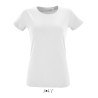 T-shirt femme col rond, coupe cintrée, 100% coton jersey, 150 g/m²