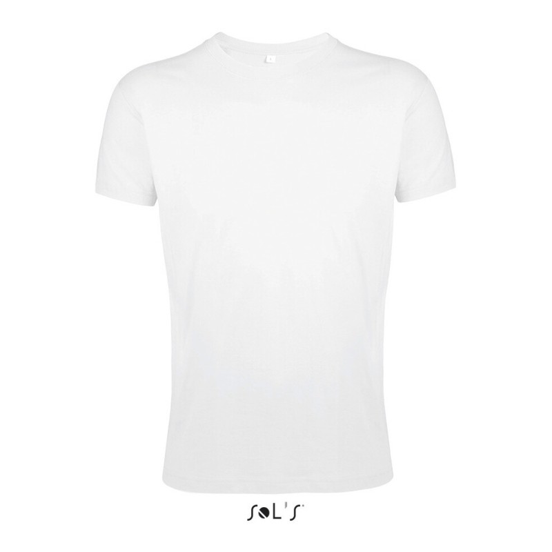 T-shirt homme col rond, coupe ajustée, 100% coton jersey, 150 g/m²