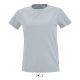T-shirt femme col rond, coupe cintrée, 100% coton jersey, 190 g/m²