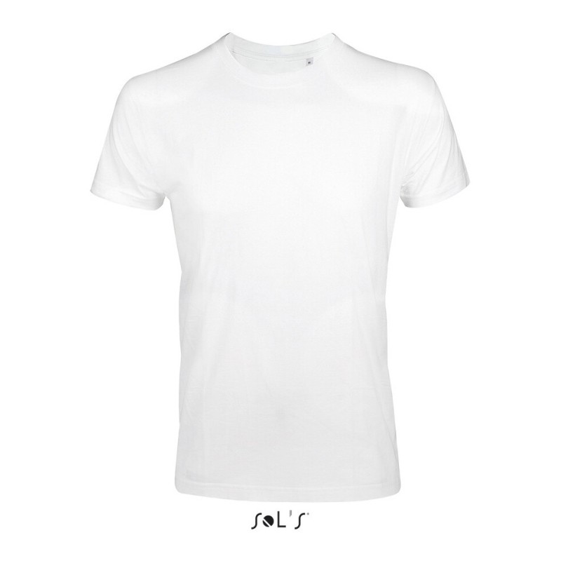 T-shirt homme col rond, coupe ajustée, 100% coton, 190 g/m²