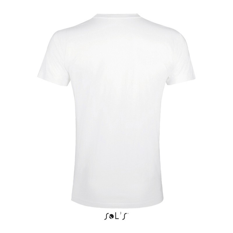 T-shirt homme col rond, coupe ajustée, 100% coton, 190 g/m²