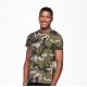 T-shirt homme camouflage cintré manches courtes en coton, 150 g/m²