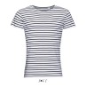 T-shirt homme à rayures, manches courtes, 100% coton, 150 g/m²