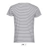 T-shirt homme à rayures, manches courtes, 100% coton, 150 g/m²