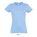 T-shirt femme col rond, 100% coton jersey, 190 g/m²