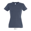 T-shirt femme col rond, 100% coton jersey, 190 g/m²