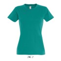 T-shirt femme col rond, 100% coton jersey, 190 g/m²